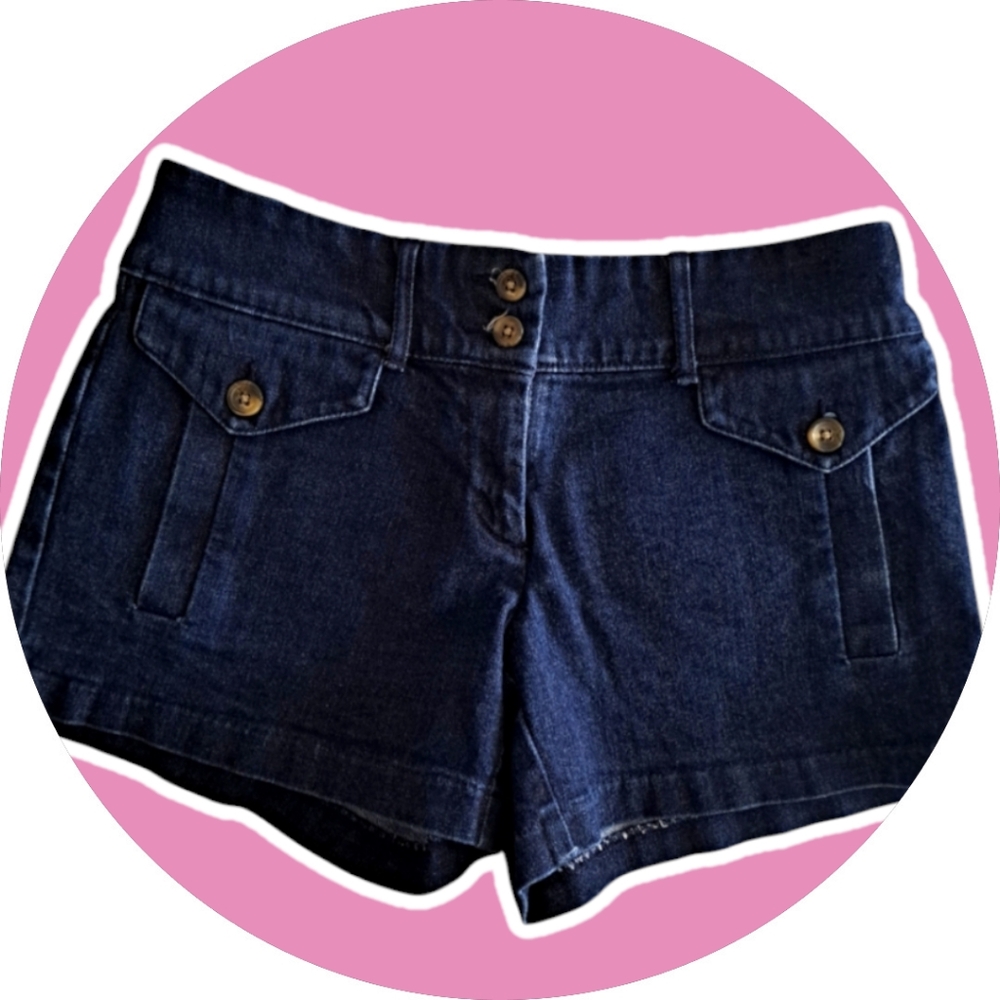 New York & Company Dark Denim Jean Shorts Women's Size 2